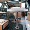 HT-M01LS + HT-BSO船用和Campervan可移动储物桌系统，带有4个杯架，由ABS和铝制成